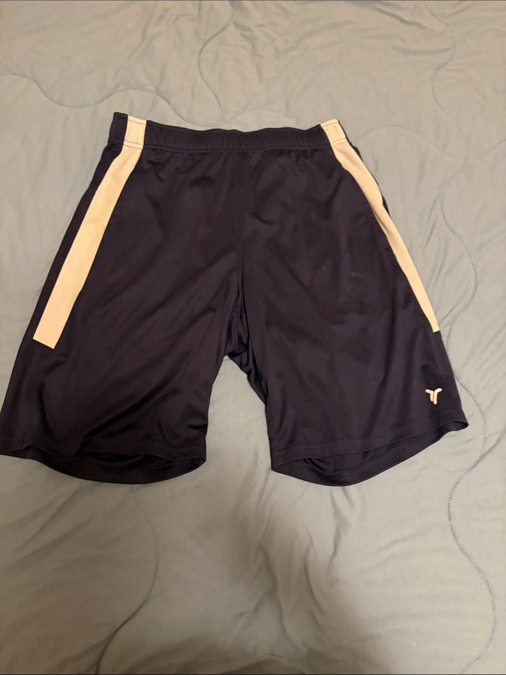 Old Navy Black Athletic Shorts with White Side Stripes